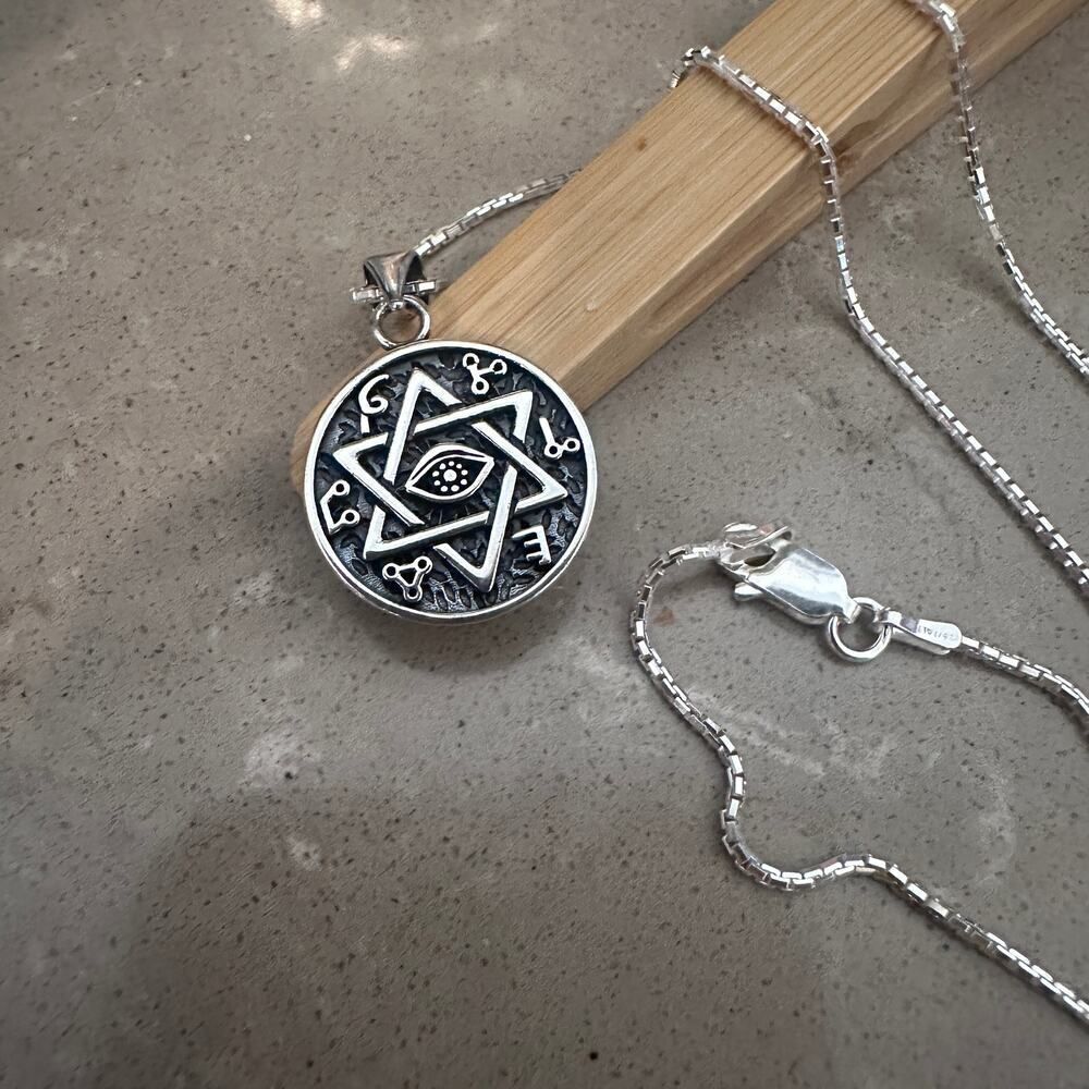 Star Of David Evil Eye Protection Necklace